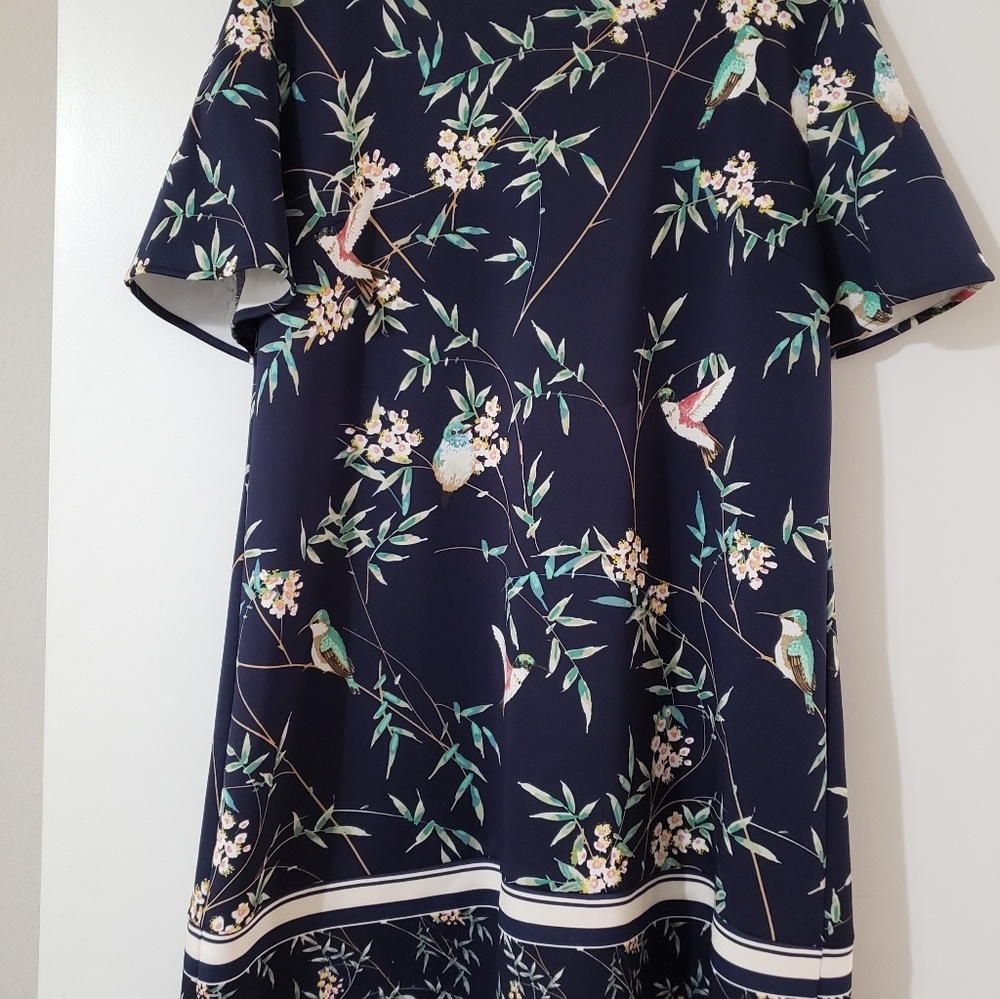 Beautiful Bird & Floral stretchy dress